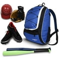 thumbnail image 5 of Exxact Sports Baseball Bat Bag - Softball Bag for Girls and Boys with Shoe Compartment and Fence Hook, Holds Glove, Helmet and Bat (Royal Blue), 5 of 7