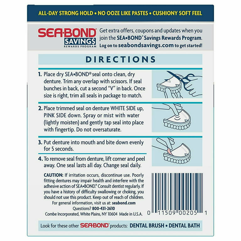SeaBond - Denture Adhesive Seals