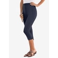 thumbnail image 3 of Roaman's Women's Plus Size Petite Plus Size Essential Stretch Capri Legging, 3 of 5