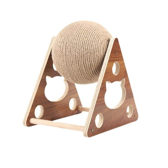 Sisal Rope Ball Cat Toy Application Cat Cat Climbing Frame Pet Toy Interactive Game Scratching Tool Wooden Shelf