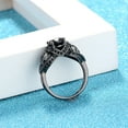 thumbnail image 6 of Unisex Skull Ring Black Gold Electroplated Copper Punk Ring For Men And Women European American Couple Jewelry Gift, 6 of 7