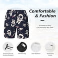 thumbnail image 3 of Fuzoiu Cartoon Spaceship Print Men's Swim Shorts,Quick-Dry Double-Layer Swim Trunks,Board Trunks,Beach Shorts Swimwear Bathing Suits-Medium, 3 of 6