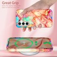 thumbnail image 6 of AVOCASE for Samsung Galaxy S24 FE Case,Heavy Duty Shockproof Protection 3 in 1 Hybrid Hard PC Soft Rubber Rugged Drop Protective Slim Women Phone Case for Galaxy S24 FE,Rose Gold Marble, 6 of 7