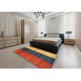 thumbnail image 5 of Ahgly Company Machine Washable Indoor Rectangle Contemporary Fire Brick Red Area Rugs, 8' x 10', 5 of 7