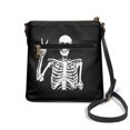 thumbnail image 2 of LedBack Skull Printed Crossbody Hobo Bag Womens Crossbody Purse Satchel Messenger Bag Anti-Theft Leather Satchel Purse Cross Body Handbag for Party, Black, 2 of 7