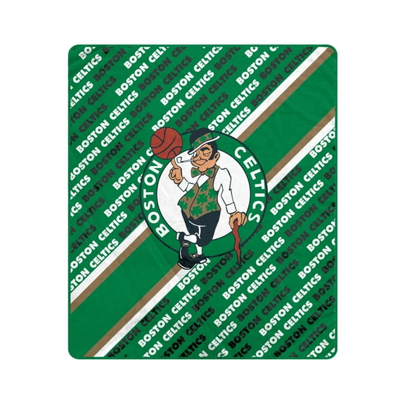 Pegasus Boston Celtics 60" x 70" Diagonal Lined Wordmark Ultra Soft Blanket