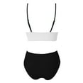 thumbnail image 5 of Swimsuits for Women Two Piece Separate Bikini Set Color Block Beachwear White Women's Swimwear XL, 5 of 6