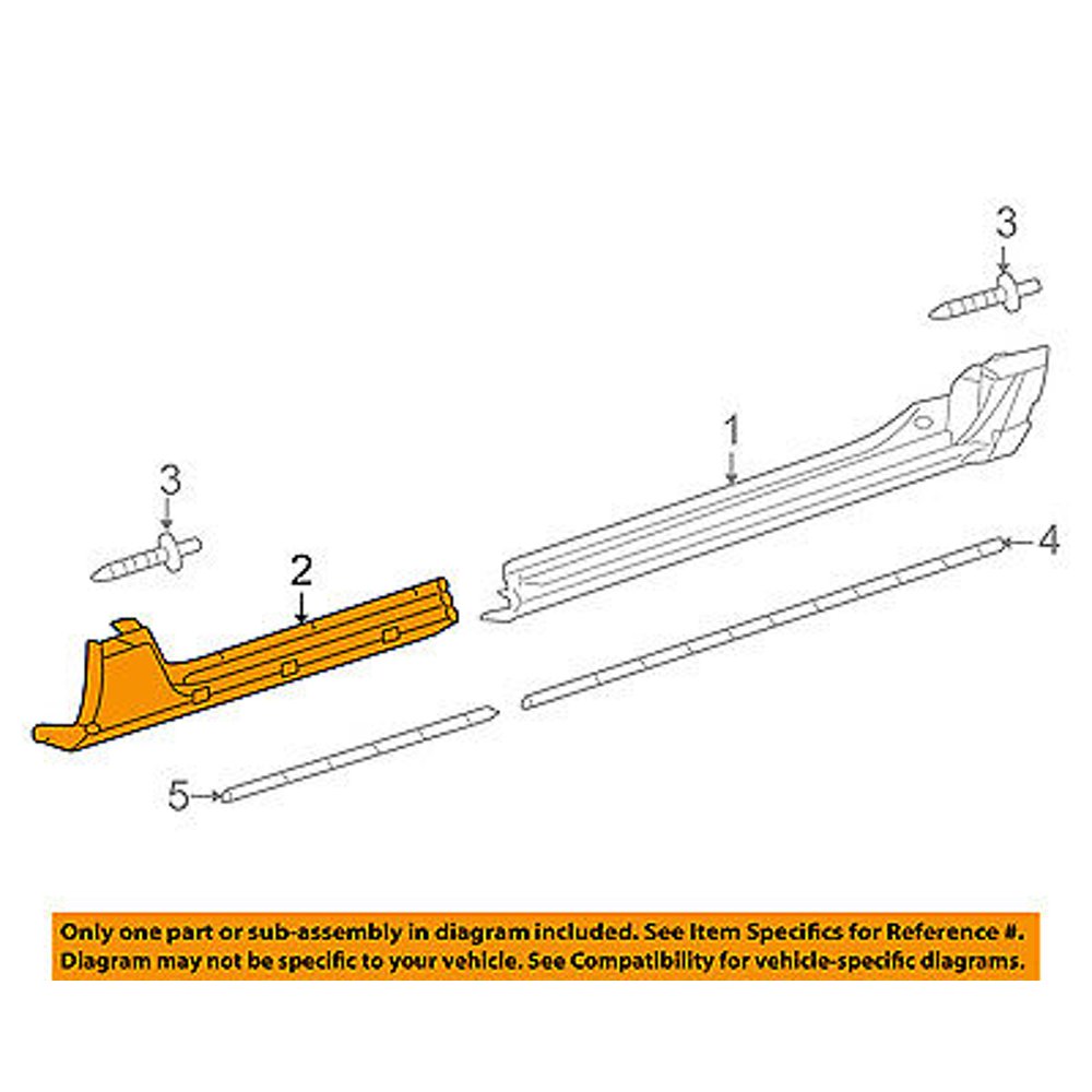 CHRYSLER OEM 0708 Pacifica ExteriorRocker Panel Molding Trim Left