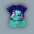 thumbnail image 5 of Lovzfmll 2-Piece Character Print Short Set, Short Sleeve Round Neck Top & Elastic Shorts for Boys & Girls, Casual Outfits for Toddler 6-12 Months, 5 of 5