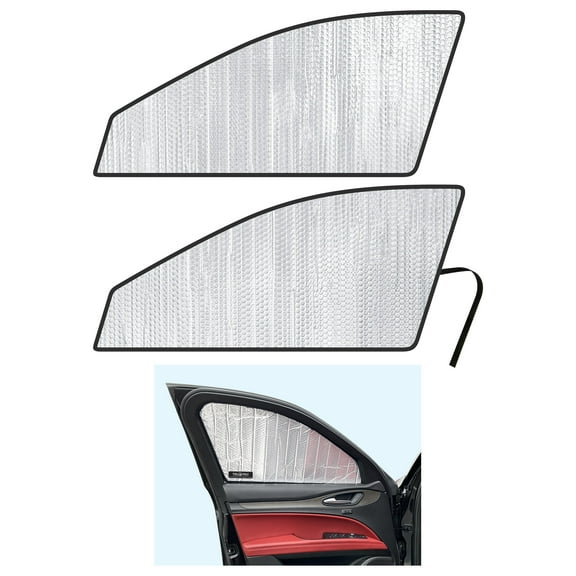 Side Window Front Row Sunshade for 2018-2025 Alfa Romeo Stelvio SUV (Set of 2)