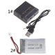 thumbnail image 4 of 3.7v 2000mah Lipo Battery 903048 Li-ion Battery/charger Rc Quadcopter Repair Spare Parts For Ky601s H11d H11c Rc Drones, 4 of 5