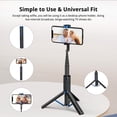 thumbnail image 6 of Selfie Stick Tripod, 3-in-1 Extendable Aluminum Phone Tripod with Detachable Bluetooth Remote, Compatible with iPhone 17/16/15/14/13/12/11/11 Pro/XS Max/XR and Samsung Smartphones, 6 of 7