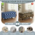 thumbnail image 6 of FOR U DESIGNS Patriotic Star Print Ottoman Cover Washable Storage Bench Slipcover Stretch Storage Bench Cover Folding Footrest Stool Slipcover Footstool Protector with Elastic Band, 6 of 7