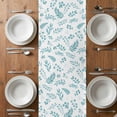 thumbnail image 6 of Teal Leaves Table Runner - 120 Inch Long, Kitchen Dining Table Runner Dresser Scarves, Summer Plants Flowers Vintage Pastoral Farmhouse Decor for Coffee Tables Wedding Party Banquet, 6 of 8