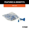 thumbnail image 3 of CURT 59525 16-14 Gauge Blue Vinyl-Insulated Ring Terminal Wire Connectors, 5/16-Inch Stud, 100-Pack, 3 of 3
