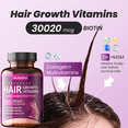 thumbnail image 5 of VecNythra Hair Growth Vitamins for Women | Biotin 10,000mcg, Collagen, , Saw Palmetto | Naturally Regrow Stronger & Healthier Hair, Skin and Nails | Stops Hair Loss,60 Capsules,, 5 of 9