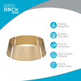 thumbnail image 2 of BIRDROCK HOME 4-Panel Christmas Tree Collar - Gold Bubble Tree Skirt - Small 26" Base - Easy to Assemble Xmas Tree Base Cover - Metal Holiday Decoration - Water Base Protection from Pets, Skirt Decor, 2 of 8