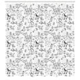 thumbnail image 2 of Ambesonne Cartoon Shower Curtain, Prince and Horse, 69"Wx84"L, White Black, 2 of 2