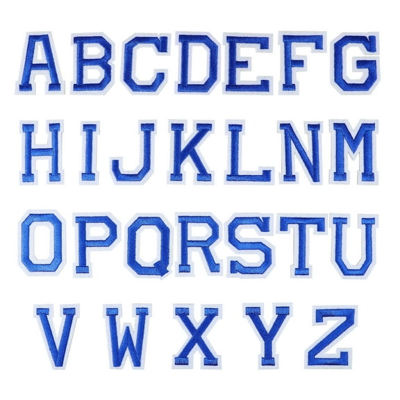 GAXIRE Iron on Backpack Patches Blue Polyester 26Pcs