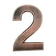 thumbnail image 2 of Números de puerta autoadhesivos de cobre y plástico ABS, del 0 al 9, para dirección de casa Número 2, 2 of 7