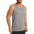 thumbnail image 3 of Camisetas sin mangas para hombre, camisetas sin mangas para entrenamiento de secado rápido, camisetas musculosas para gimnasio, camiseta atlética para culturismo, gris claroxl ER, 3 of 4