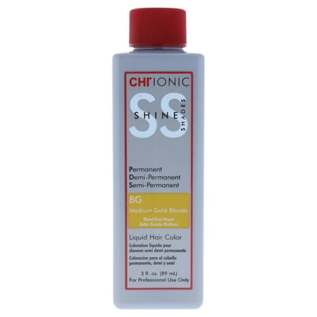 CHI Ionic Shine Shades Liquid Hair Color - 8G Medium Gold Blonde - 3 oz Hair