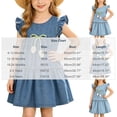 thumbnail image 3 of Zpanxa Girl Dress Girl's Flowy Casual Dress Graphic Print Flutter Sleeve Sleeveless Round Neck Dresses Dark Blue 12 Months, 3 of 9