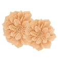 thumbnail image 2 of Fennco Styles Handmade 3D Heart-Shaped Petals Flower Decorative Throw Pillow Cover 16 Inch Round - Peach Floral Pillow Case for Couch, Home Décor, Bedroom Décor and Holiday, Housewarming Gift, 2 of 7