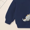 thumbnail image 6 of Ccpelsie Toddler Baby Boys Hooded Sweatshirt Fleece Pullover Long Sleeve Casual Hoodies Fall Winter Clothes for Kids(Navy,3-4 Years), 6 of 7