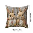 thumbnail image 3 of Tuvgenk Indoors Throw Pillow Covers Polyester 18x18 In Pillowcases Rabbit Decor Multicolor for Couch, 3 of 6