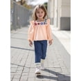 thumbnail image 5 of BemeyourBBs Boho Kids Toddler Baby Girl Spring Fall Summer Denim Outfits Infant Baby Clothes Bohemian Long Sleeve Floral Shirt Tops Tassle Jeans Pants Set, 5 of 9