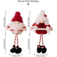 thumbnail image 4 of 2 gnomos navideños de peluche: elfo sueco enano decorativo para escritorio, repisa, árbol, ventanal. Decoración navideña ideal y regalo de cumpleaños. (2 patas colgantes), 4 of 5