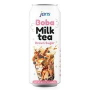 Boba Milk Tea Brown Sugar Flavor, Thick Sweet And Creamy Milk Tea Beverages With Tapioca Bubble Boba, Milky Boba Taiwanese Tea 16.9 Fl Oz Per Can (Pack Of 1)