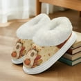 thumbnail image 6 of Psesaysky Womens Slippers Capybara&Pumpkin Print Fuzzy Slippers for Women Indoor Fluffy Plush House Shoes for Ladies Bedroom Shoes, Size 9-10, 6 of 7