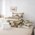 thumbnail image 4 of Erosebridal Boho Bohemian Bedding Sets King Size,Brown Wheat Bed in a Bag King size,Ultra Soft Reversible Bedding King Size,Aztec Decor,7 Pieces, 4 of 6