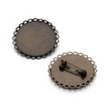 thumbnail image 2 of IFANLANDOR 5Pcs Brooch Accessories Light Brown Stainless Steel Grip DIY Brooch Base for Crafting, 2 of 8