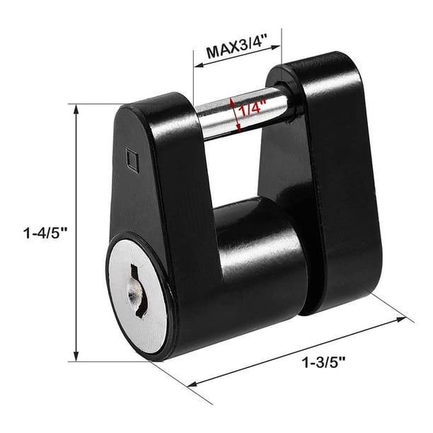 Protector de seguridad antirrobo para enganche de remolque, aleación de zinc (negro) Likrtyny Accesorios para autos y motos