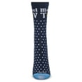 thumbnail image 2 of MeMoi Women's Mazel Tov Bamboo Crew Socks - Womens - Female, 9-11, Navy, 2 of 3