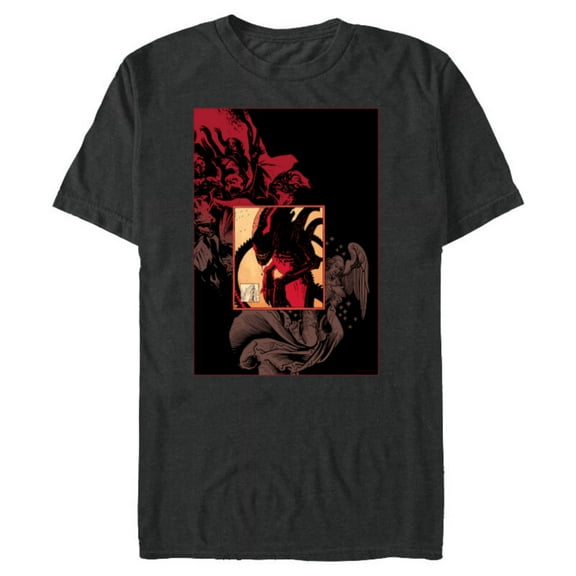 Alien 45th Anniversary Gothic Graphic Novel Xenomorph Art - Short Sleeve Blended T-Shirt for Adults - Customized-Dark Heather