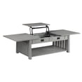 thumbnail image 3 of Clairemont Hidden Lift Shelf Solid Wood Coffee Table, Antique Gray, 3 of 8