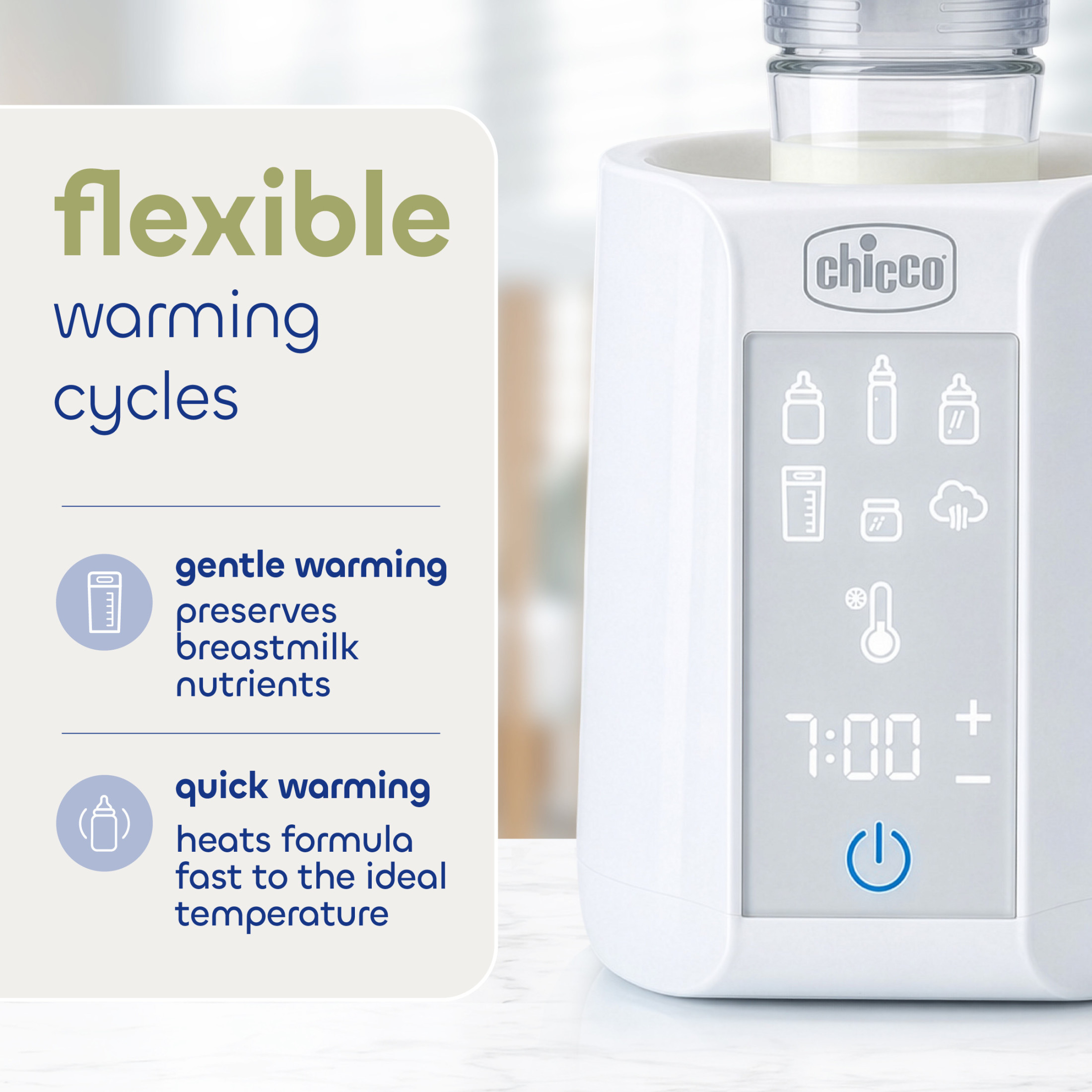 Chicco Digital Bottle Warmer & Sterilizer, White photo 3