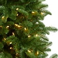 thumbnail image 5 of Nearly Natural Clear Prelit LED Green Decorated Fir Artificial Christmas Tree, 7', 5 of 11