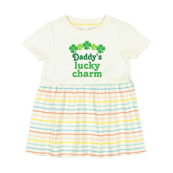 Inktastic Daddys Lucky Charm St Patricks Girls Baby Dress