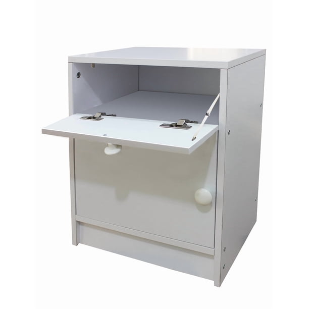 Genérico Buró Moderno Recamara Mesa Noche Minimalista MDF Color Blanco B1