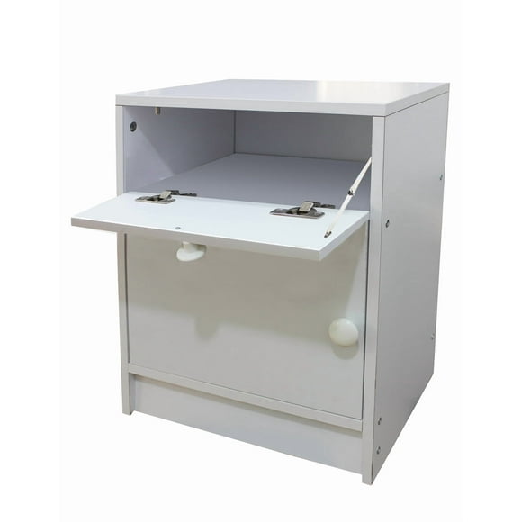Genérico Buró Moderno Recamara Mesa Noche Minimalista MDF Color Blanco B1
