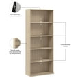 thumbnail image 5 of Hustle Tall 5 Shelf Bookcase in Natural Elm - Engineered Wood, 5 of 7