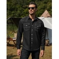 thumbnail image 4 of COOFANDY Men's Western Cowboy Shirts Long Sleeve Cotton Casual Button Down Work Shirt with Pockets, 4 of 6