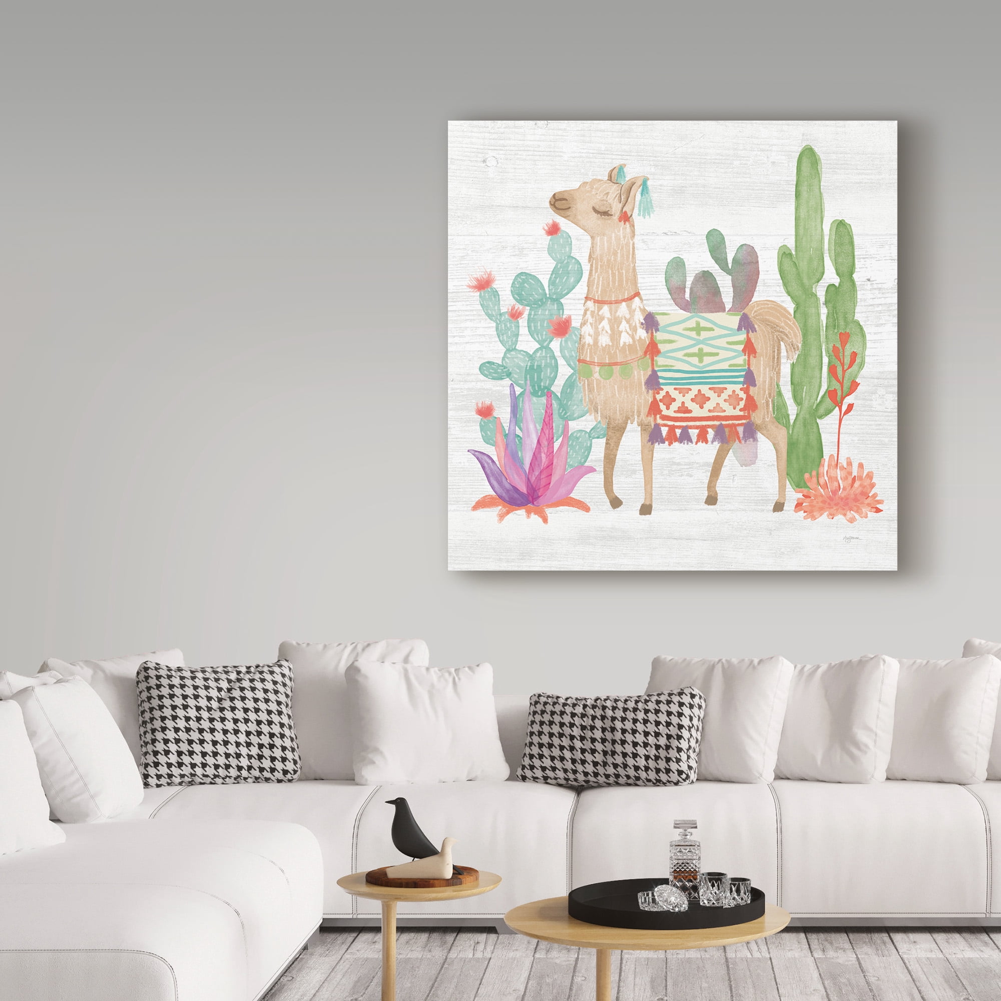 Trademark Fine Art 'Lovely Llamas IV' Canvas Art by Mary Urban