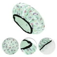 thumbnail image 3 of Unique Bargains 1 Pc Women Fluttering Butterfly Bath Cap for Bathroom Business Travel Green, 3 of 4