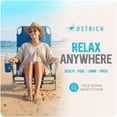 thumbnail image 2 of Ostrich The Tommy-O Backpacker Beach Chair with Face Hole & Cup Holder, Blue, 2 of 13